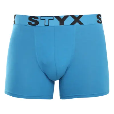 Világoskék long férfi boxeralsó Styx sport gumi (U969)