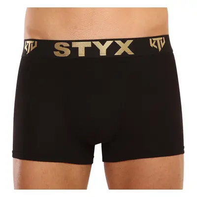 Fekete férfi boxeralsó Styx / KTV sport gumi - fekete gumi (GTC960)