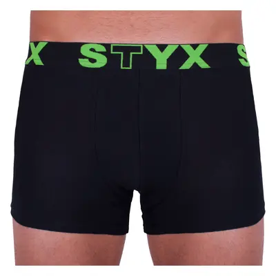 Nagyméretű fekete férfi boxeralsó Styx sport gumi (R962)