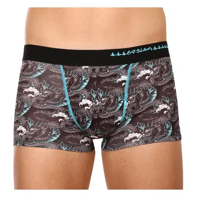 Férfi boxeralsó 69SLAM hip moon dragon blue (MSYMNB-PO)