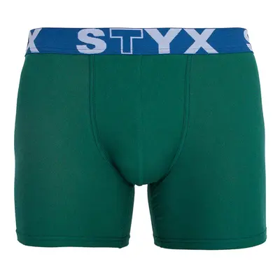 Sötétzöld long férfi boxeralsó Styx sport gumi (U1066)