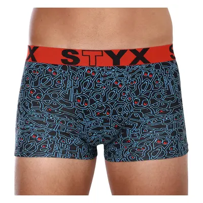 Férfi boxeralsó Styx art sport gumi túlméretezett firkálás (R1256)