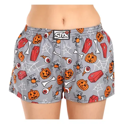 Női boxeralsó Styx art klasszikus gumi Halloween koporsó (K1752)