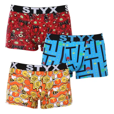 3PACK férfi boxeralsó Styx art sport gumi több színben (3G12914)