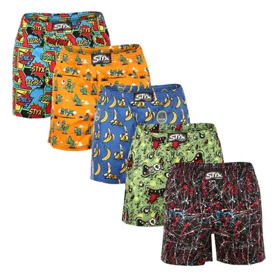 5PACK Férfi klasszikus boxeralsó Styx art klasszikus gumival (5AP9551913)