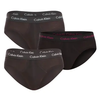 3PACK Fekete Calvin Klein férfi slip alsónadrág (U2661G-H50)