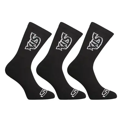 3PACK fekete hosszú Styx zokni (3HV960)