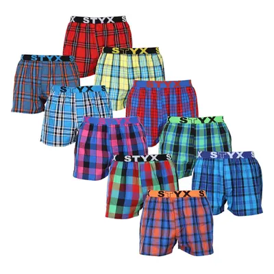 10PACK Férfi klasszikus boxeralsó Styx sport gumival (10B101234567890)