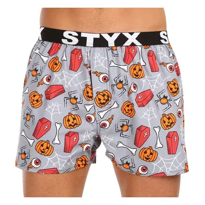 férfi klasszikus boxeralsó Styx art sport gumi Halloween koporsó (B1752)