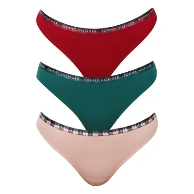 3PACK tarka Tommy Hilfiger női tanga (UW0UW03921 0WQ)