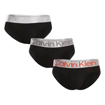 3PACK Fekete Calvin Klein férfi slip alsónadrág (NB3129A-GTB)