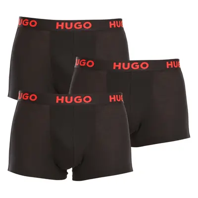 3PACK fekete HUGO férfi boxeralsó (50496723 001)