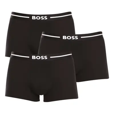 3PACK fekete BOSS férfi boxeralsó (50510687 001)