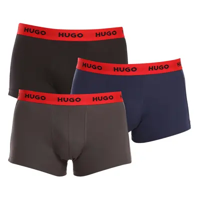 3PACK többszínű HUGO férfi boxeralsó (50469766 031)