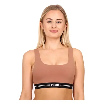 Női sportmelltartó Puma barna (701219354 002)