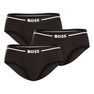 3PACK Fekete BOSS férfi slip alsónadrág (50510679 001)