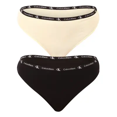 2PACK tarka Calvin Klein női tanga (QD3990E-BP5)