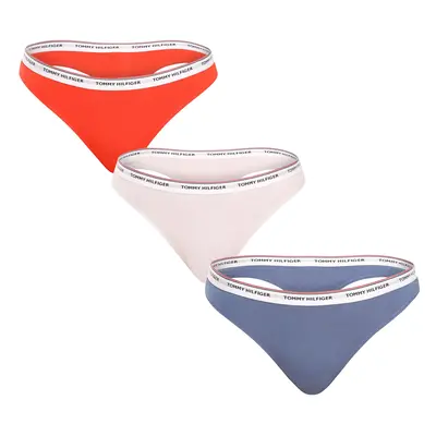 3PACK női tanga Tommy Hilfiger túlméretezett több színű (UW0UW04894 0V7)