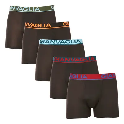 5PACK fekete Gianvaglia férfi boxeralsó (GVG-5010)