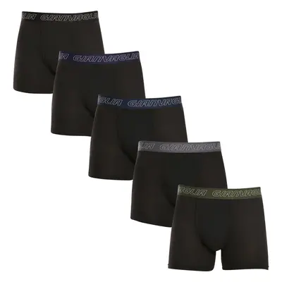 5PACK fekete Gianvaglia férfi boxeralsó (GVG-5014)