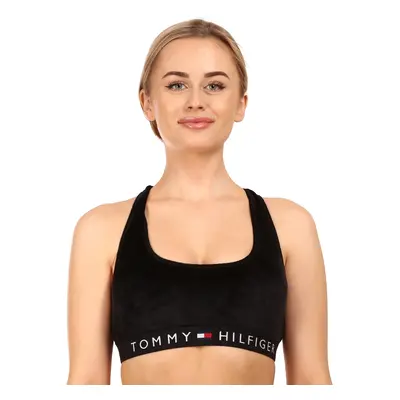 Női melltartó Tommy Hilfiger micro plüss fekete (UW0UW03979 BDS)