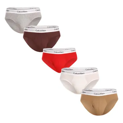 5PACK Férfi slip alsónadrág Calvin Klein tarka (NB3763A-I31)