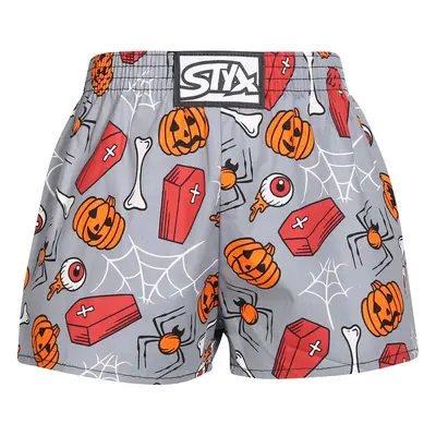 Gyerekek klasszikus boxeralsó Styx art klasszikus gumi Halloween koporsó (J1752)