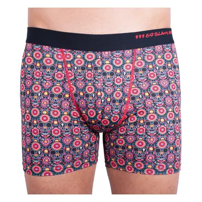 69SLAM Fit flower skull férfi boxeralsó