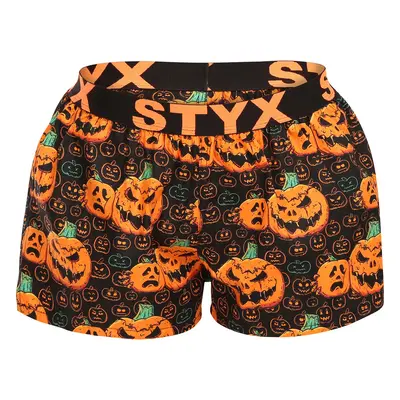 Női klasszikus boxeralsó Styx művészet sport gumiból Halloween tök (T1755)