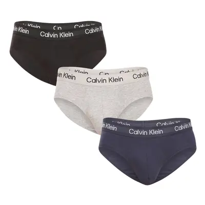 3PACK Férfi slip alsónadrág Calvin Klein tarka (NB3704A-KDX)