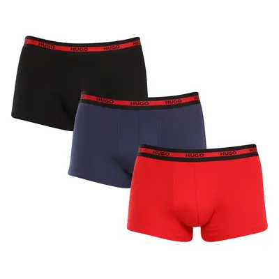 3PACK többszínű HUGO férfi boxeralsó (50503083 623)