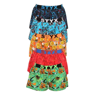 5PACK női klasszikus boxeralsó Styx art sport gumiból multicolor (5T1367834)