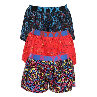 3PACK női klasszikus boxeralsó Styx art sport gumiból multicolor (3T13603)