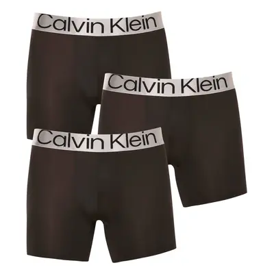 3PACK fekete Calvin Klein férfi boxeralsó (NB3075A-7V1)