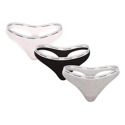 3PACK tarka Calvin Klein női tanga (QD5209E-MPI)