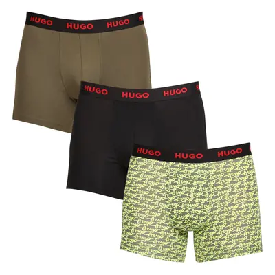 3PACK többszínű HUGO férfi boxeralsó (50510192 321)