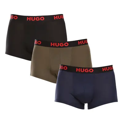 3PACK többszínű HUGO férfi boxeralsó (50496723 308)