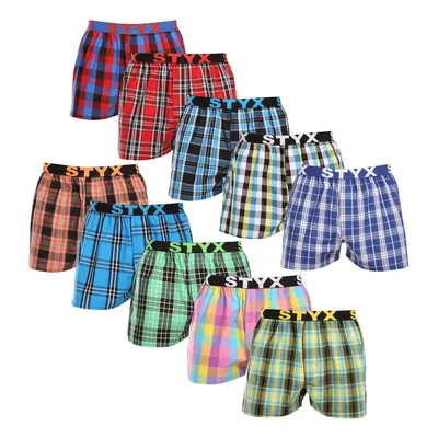 10PACK férfi klasszikus boxeralsó Styx sport gumi (10B102130)