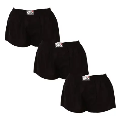 3PACK női klasszikus boxeralsó Styx klasszikus gumi fekete (3K0960)