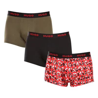 3PACK többszínű HUGO férfi boxeralsó (50480170 306)