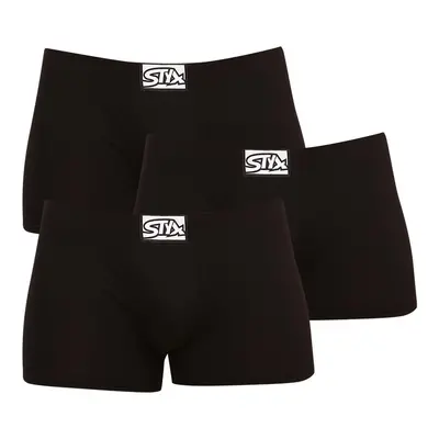 3PACK Fekete férfi boxeralsó Styx klasszikus gumival (Q9606060)