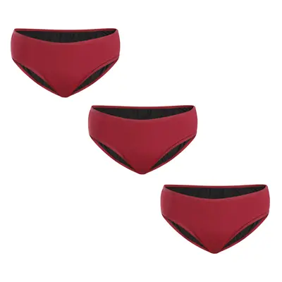 3PACK Menstruációs bugyi Meracus Időtlen burgundi plusz (MEMS106)