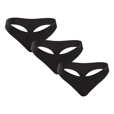 3PACK Fekete Under Armour női tanga (1383893 001)