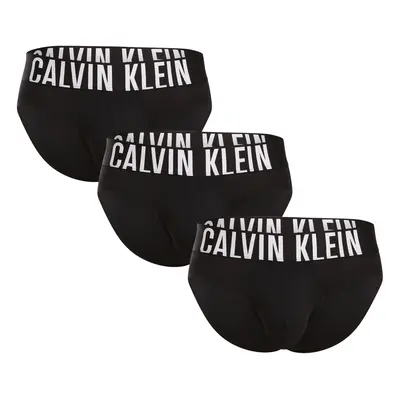 3PACK Fekete Calvin Klein férfi slip alsónadrág (NB3607A-UB1)