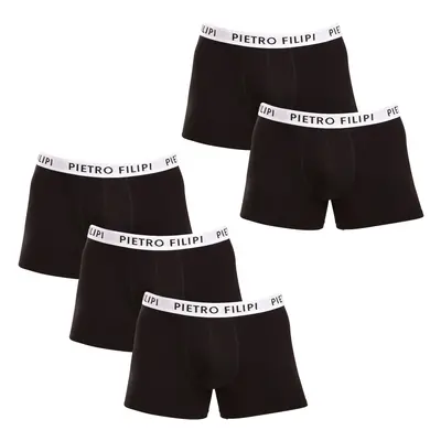 5PACK fekete Pietro Filipi férfi boxeralsó (5BCL003)