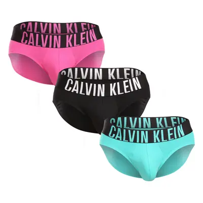 3PACK Férfi slip alsónadrág Calvin Klein tarka (NB3607A-LXP)