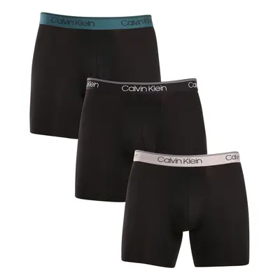 3PACK fekete Calvin Klein férfi boxeralsó (NB2570A-Q7E)