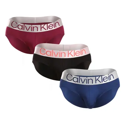 3PACK Férfi slip alsónadrág Calvin Klein tarka (NB3073A-N2G)