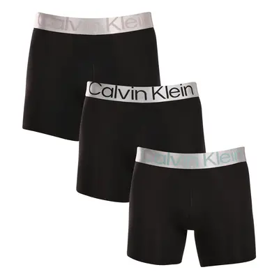 3PACK fekete Calvin Klein férfi boxeralsó (NB3075A-QTE)