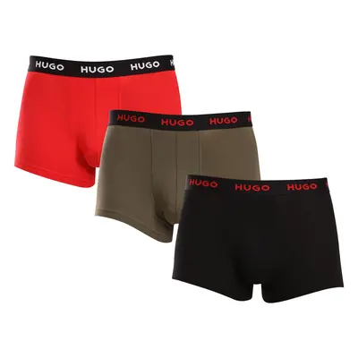 3PACK többszínű HUGO férfi boxeralsó (50517878 964)